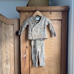 RARE Fin & Vince | Brown and White Space Knit Sweater Jumper